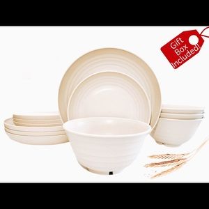 Dinnerware Set for 4, 12pcs, Unbreakable, NWB